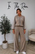 LUXE Bubble Hem Side Stripes Jogger Co-Ord Set